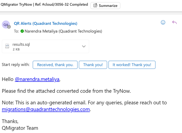 Converted Code Delivery